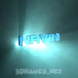 navin in Light Shine style - 3D name wallpaper