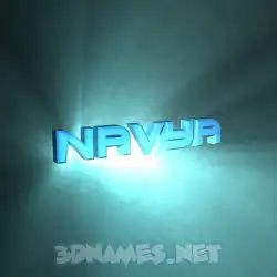 navya in Light Shine style - 3D name wallpaper