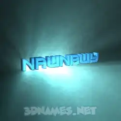 nawnawy in Light Shine style - 3D name wallpaper