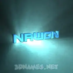 nawon in Light Shine style - 3D name wallpaper