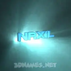 naxil in Light Shine style - 3D name wallpaper