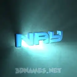 nay in Light Shine style - 3D name wallpaper
