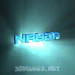 nayda in Light Shine style - 3D name wallpaper