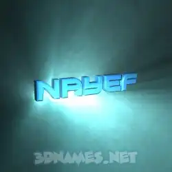 nayef in Light Shine style - 3D name wallpaper