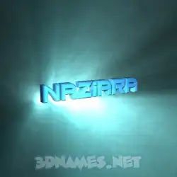 naziara in Light Shine style - 3D name wallpaper
