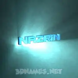 nazrin in Light Shine style - 3D name wallpaper