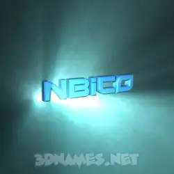 nbico in Light Shine style - 3D name wallpaper