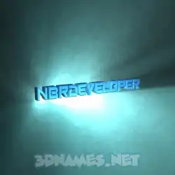 nbrdeveloper in Light Shine style - 3D name wallpaper