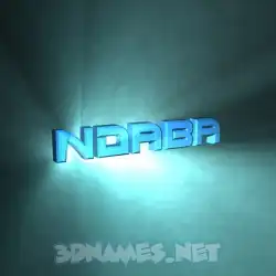 ndaba in Light Shine style - 3D name wallpaper