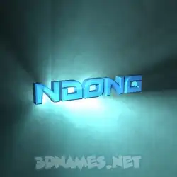 ndong in Light Shine style - 3D name wallpaper