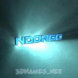 ndongo in Light Shine style - 3D name wallpaper