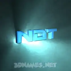 ndt in Light Shine style - 3D name wallpaper