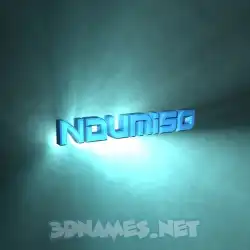 ndumiso in Light Shine style - 3D name wallpaper