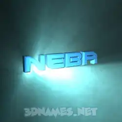 neba in Light Shine style - 3D name wallpaper