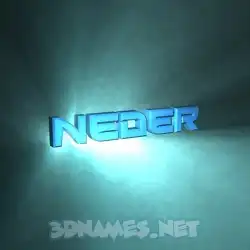 neder in Light Shine style - 3D name wallpaper