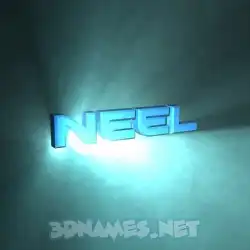 neel in Light Shine style - 3D name wallpaper