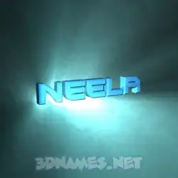 neela in Light Shine style - 3D name wallpaper