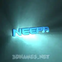 neepa in Light Shine style - 3D name wallpaper
