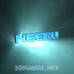 neeru in Light Shine style - 3D name wallpaper