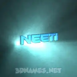 neeti in Light Shine style - 3D name wallpaper