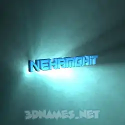 nehamohit in Light Shine style - 3D name wallpaper