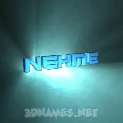 nehme in Light Shine style - 3D name wallpaper
