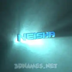 neisha in Light Shine style - 3D name wallpaper