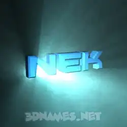 nek in Light Shine style - 3D name wallpaper