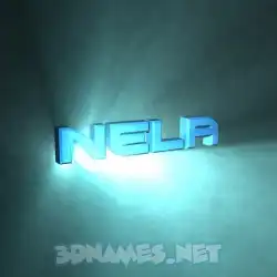 nela in Light Shine style - 3D name wallpaper