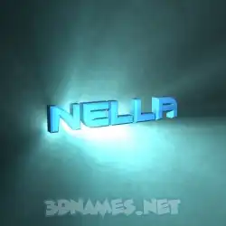 nella in Light Shine style - 3D name wallpaper