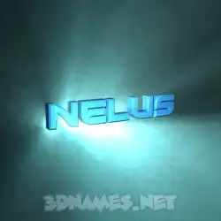 nelus in Light Shine style - 3D name wallpaper