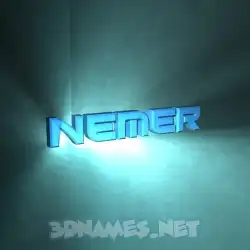 nemer in Light Shine style - 3D name wallpaper