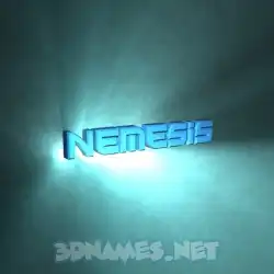 nemesis in Light Shine style - 3D name wallpaper