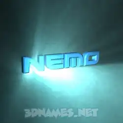 nemo in Light Shine style - 3D name wallpaper