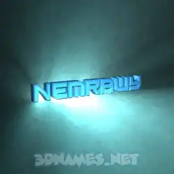 nemrawy in Light Shine style - 3D name wallpaper