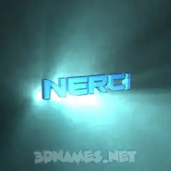nerci in Light Shine style - 3D name wallpaper