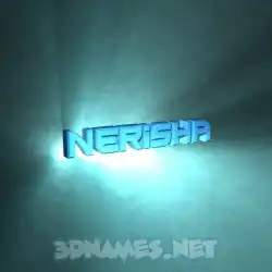 nerisha in Light Shine style - 3D name wallpaper