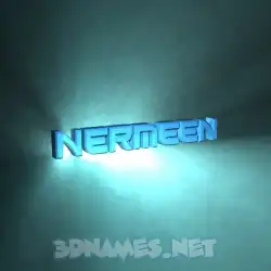nermeen in Light Shine style - 3D name wallpaper
