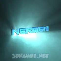 nermen in Light Shine style - 3D name wallpaper
