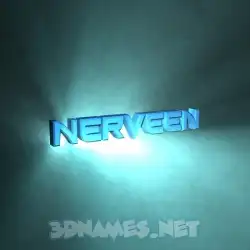 nerveen in Light Shine style - 3D name wallpaper