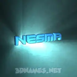 nesma in Light Shine style - 3D name wallpaper