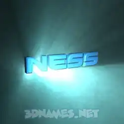 ness in Light Shine style - 3D name wallpaper