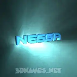 nessa in Light Shine style - 3D name wallpaper