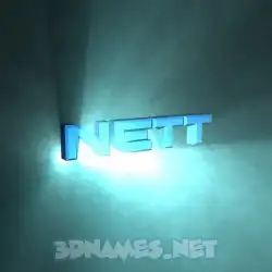 nett in Light Shine style - 3D name wallpaper