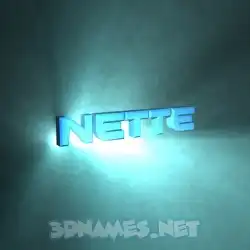nette in Light Shine style - 3D name wallpaper