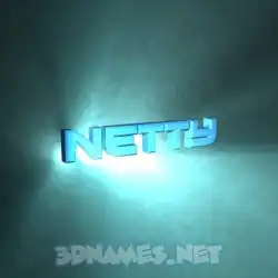netty in Light Shine style - 3D name wallpaper