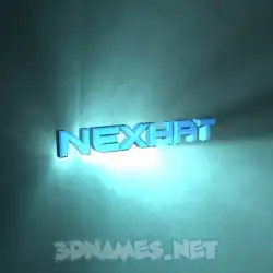 nexhat in Light Shine style - 3D name wallpaper