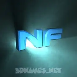 nf in Light Shine style - 3D name wallpaper