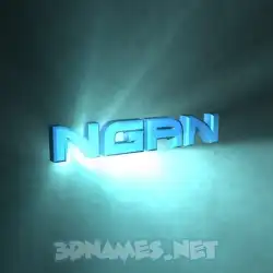 ngan in Light Shine style - 3D name wallpaper