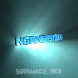 ngandang in Light Shine style - 3D name wallpaper